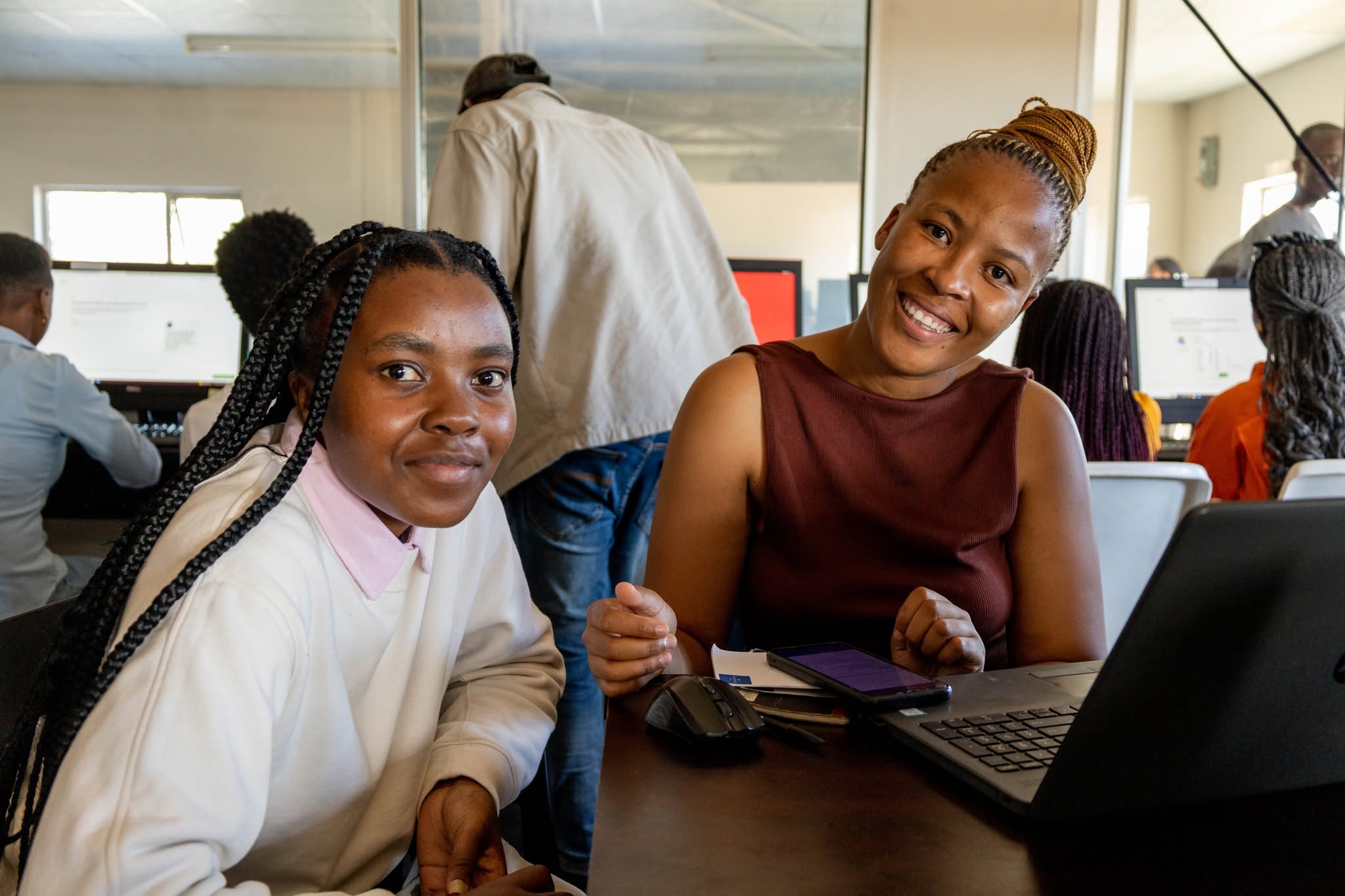 Students in the computer lab