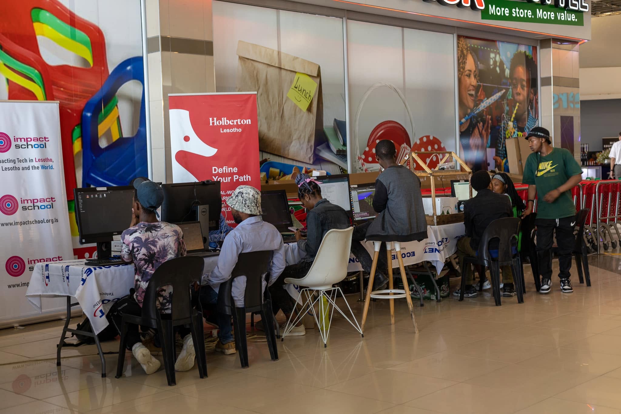 Holberton Lesotho project showcase and tech exhibition